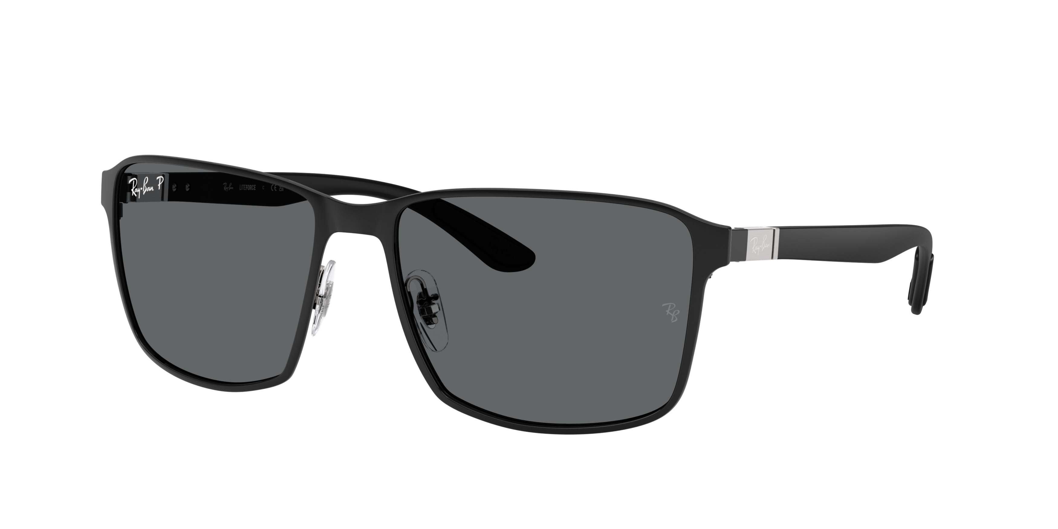 Ray-Ban RB3721 Dark Grey Polarized Sunglasses - Black - BLACK/GREY